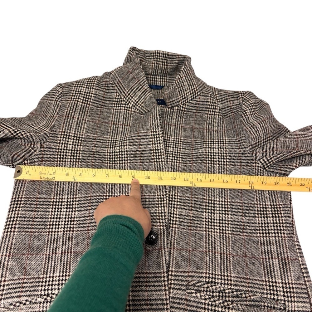 Cole Haan Wool Blend Plaid Overcoat Jacket Women’s Size 10 - Picture 13 of 15